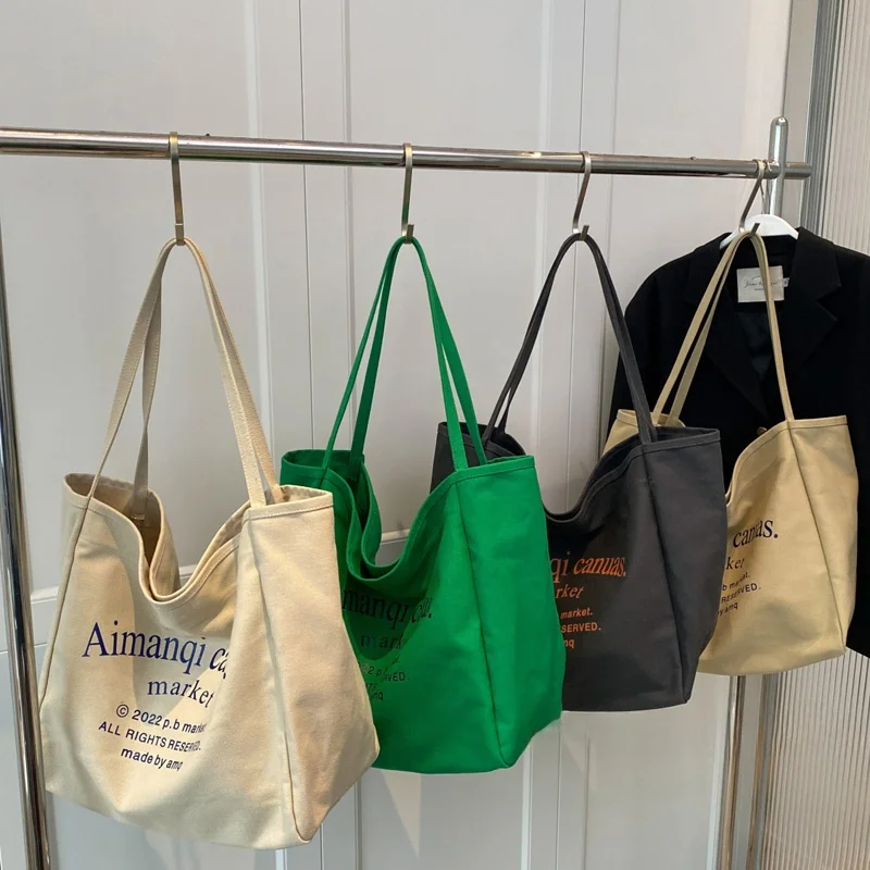 

Casual Large Capaci Canvas Tote Bag Single oulder Bag for Women College Students Class Multifunctional Simple Sle 2023 New
