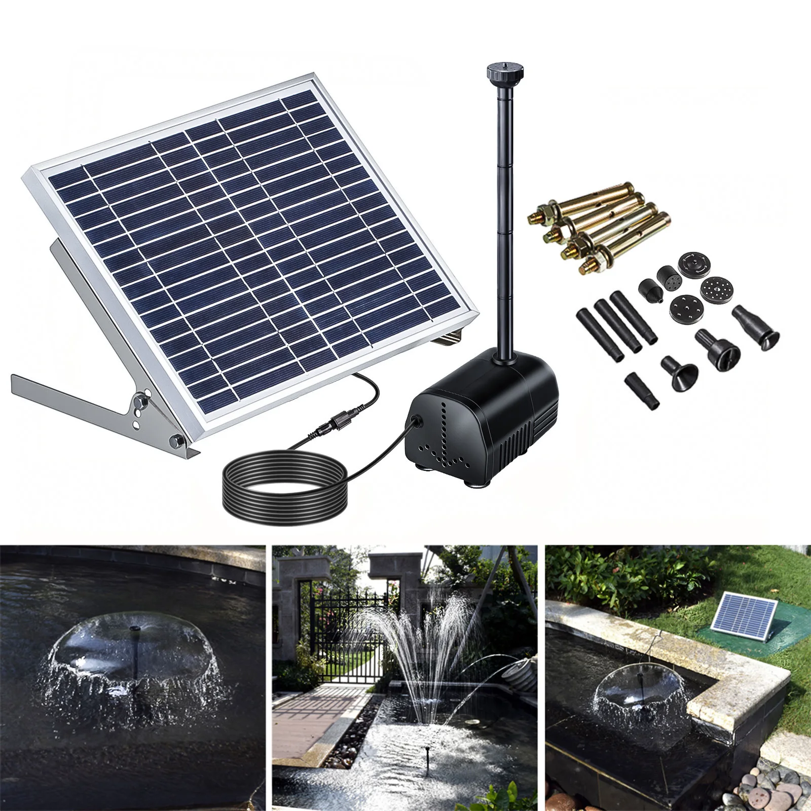 10W solar landscape fountain water jet