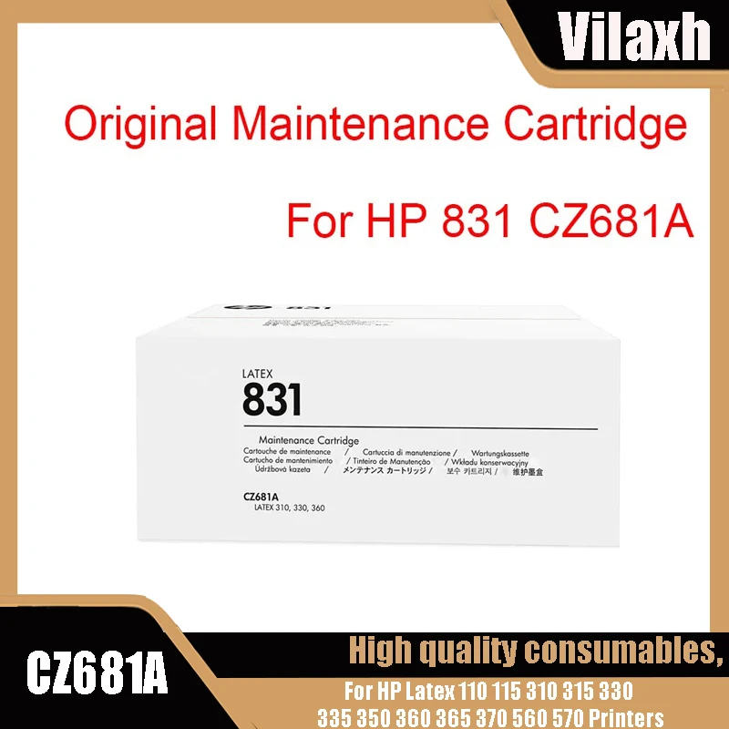 

Vliaxh CZ681A For HP 831 Latex Maintenance Cartridge For HP Latex 110 115 310 315 330 335 350 360 365 370 560 570 Printers