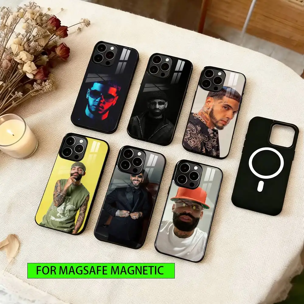 Anuel AA Phone Case For iPhone17,16,15,14,13,12,11 Plus,Pro Magnetic with Magsafe Wireless Charging
