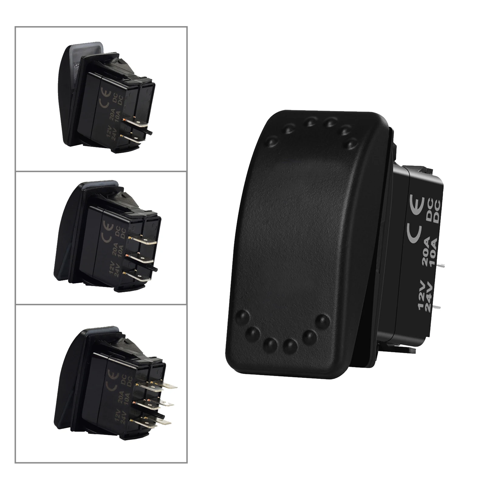 Морской кулисный переключатель, 12 В, 24 В, ВКЛ./ВЫКЛ., ВКЛ./ВЫКЛ., ON / SPST / SPDT/DPDT/Мгновенный Переключатель 20 А для автомобилей, лодок, гольф-тележек, ТВ, домов на колесах