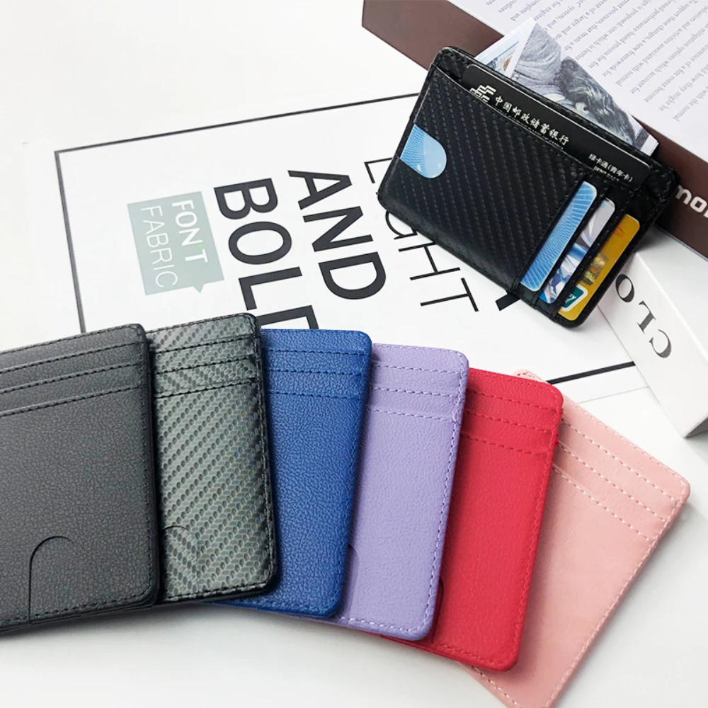 Slim RFID Blocking Leather Wallet Credit ID Card Holder Purse Money Case Cover Anti Theft for Men Women Men Fashion Bags