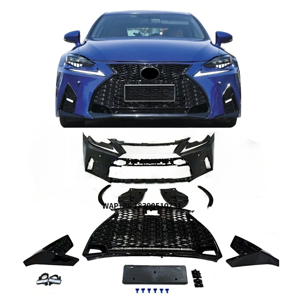 Car Bumpers Parts  IS IS250 IS300 ISF 2013 2014 2015 2016 Year Facelift to 2021 4IS Model with Bumpers Grilles