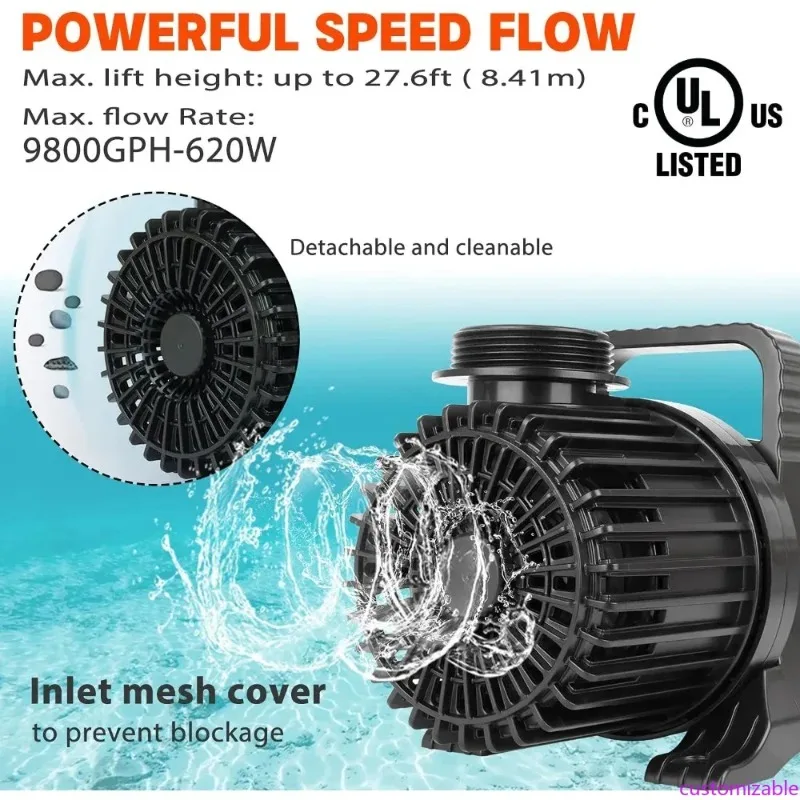 High Flow Submersible Pond Water Aquarium Pump Multi Scenario Application