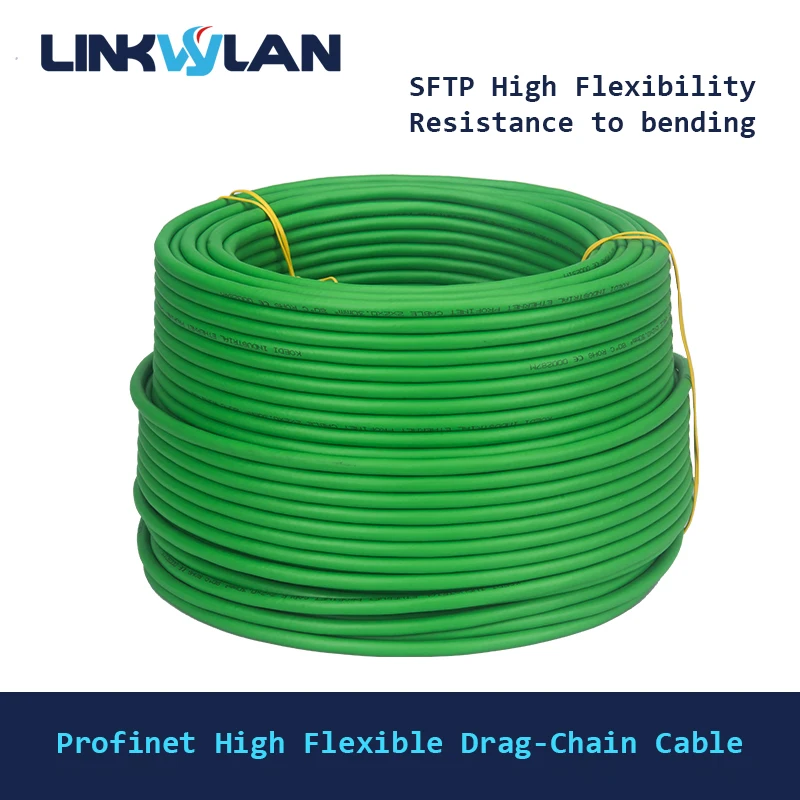 Profinet Bus Cable Shielded SFTP Multi-strand Industrial Ethernet Twisted Pair High Flexibility Drag Chain Server Network Cable