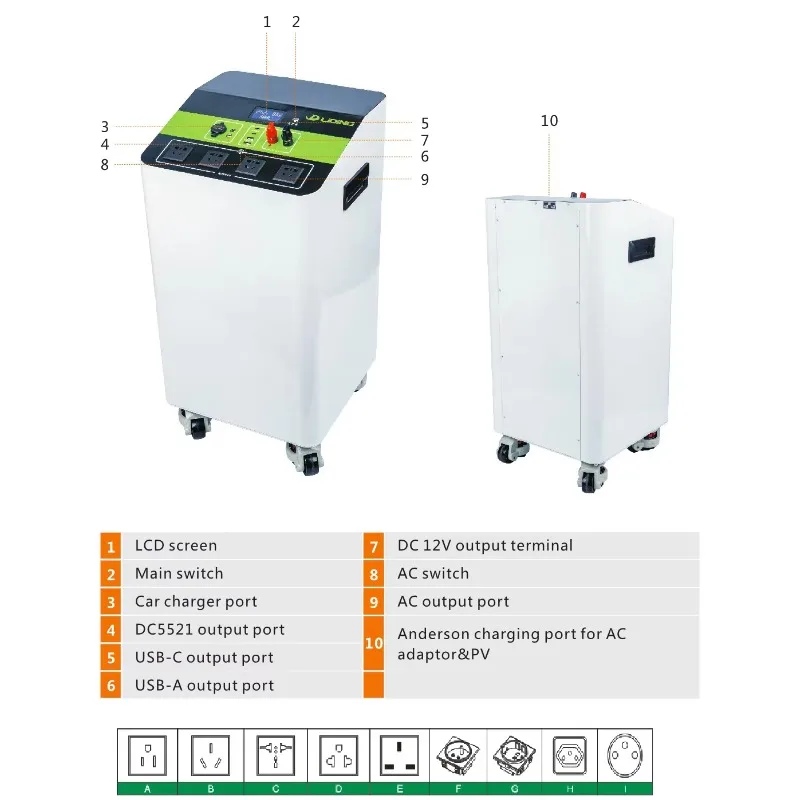 

5000 Watt Portable Power Station Solar Generator Battery Charger Emergency Energy Power Supply