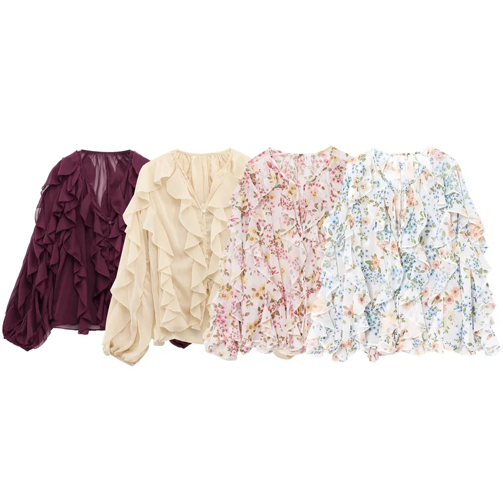 

Women's Spring/Summer New Collection Simple Style Embroidered Single Breasted Collar Long Sleeve Casual Shirt