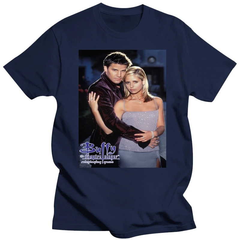 Vintage 1998 Buffy the Vampire Slayer - Buffy  Angel T-shirt size L