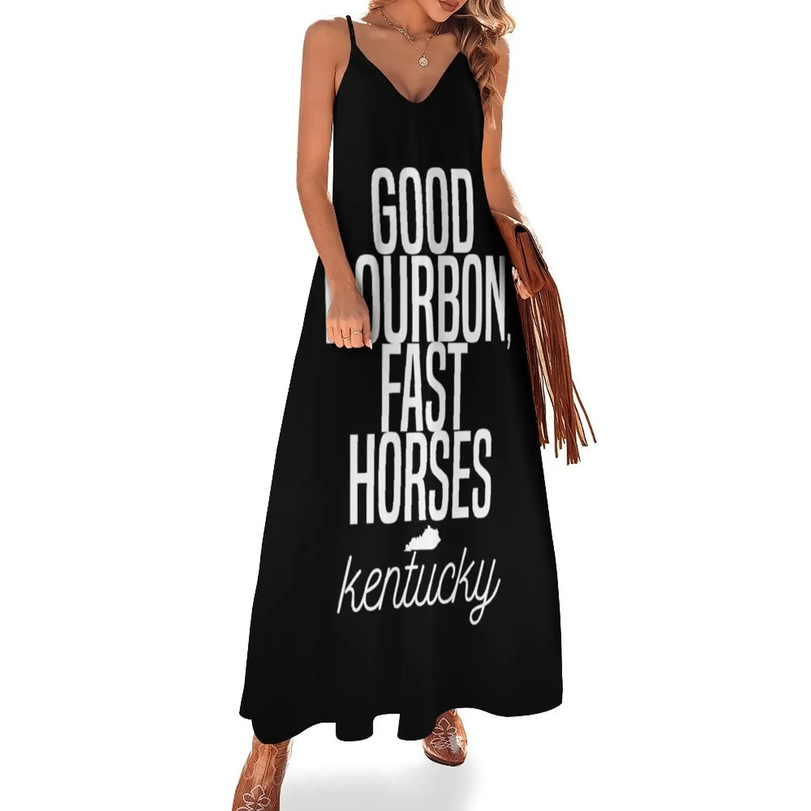 

good bourbon, fast horses Sleeveless Dress dresses with long sleeves Aesthetic clothing party dress women elegant luxury