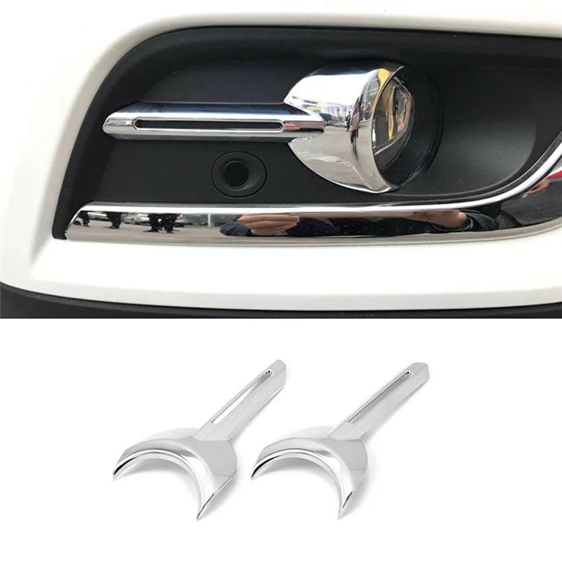 For Koleos 2017-2020 Car Front Fog Light Lamp Cover Frame Trim Bezel Decoration Accessories