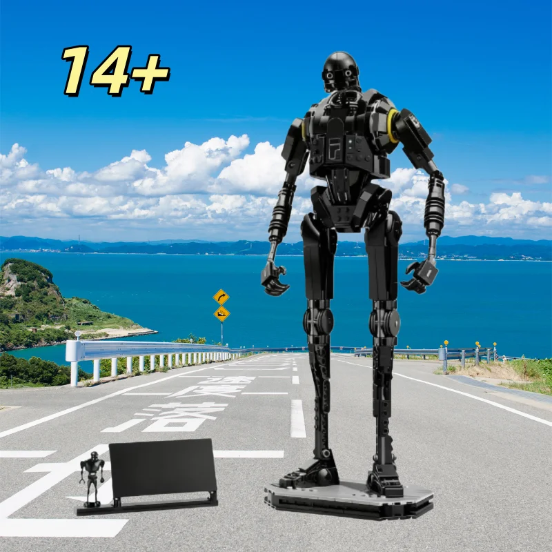 

845PCS Black Sci-Fi Robot Building Blocks Set High Difficulty Assembly Action Figure Model For Kids Adults Desktop Ornament Coll