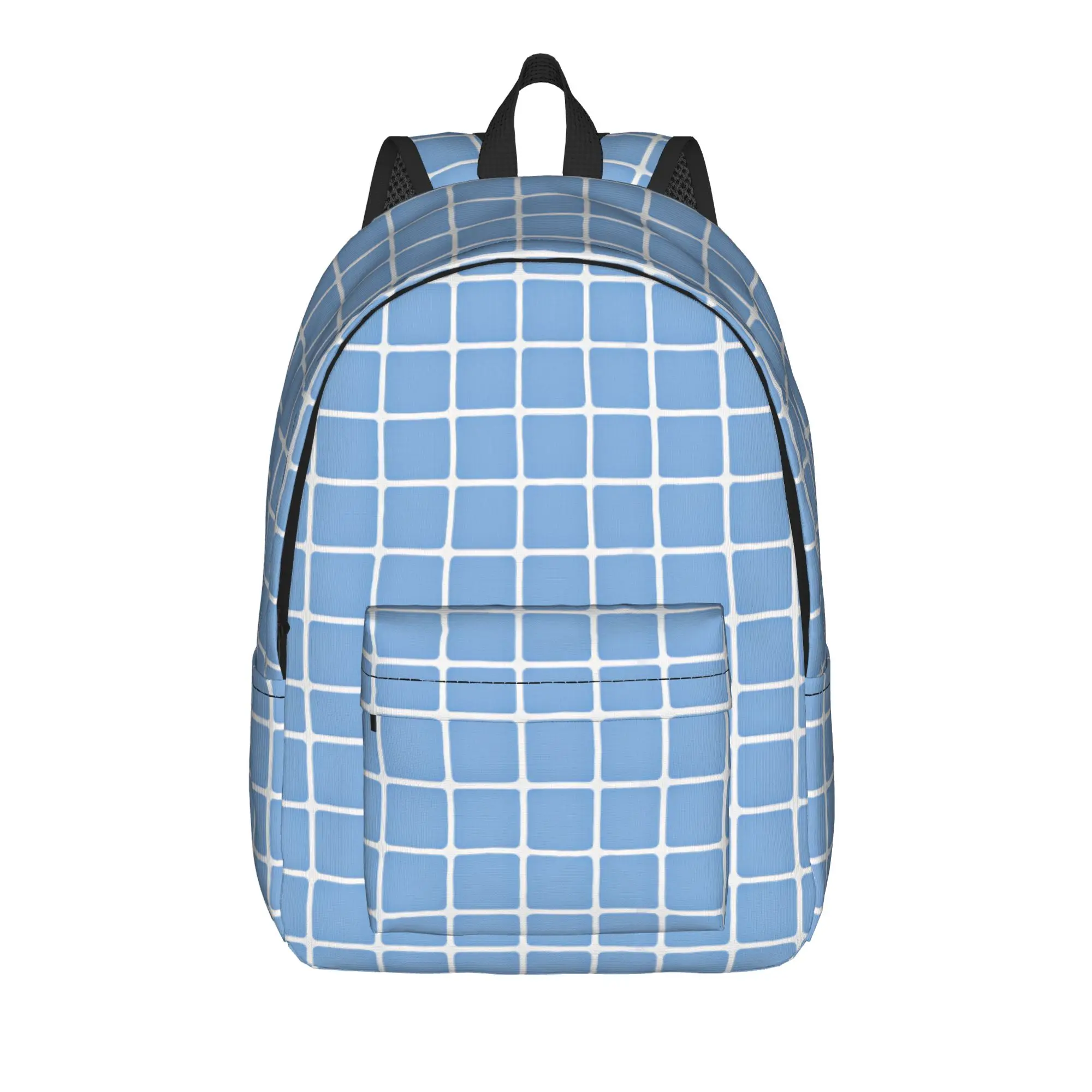 Pastel Grid Background Backpack  Funny Backpacks Youth Travel Durable High School Bags Custom Rucksack