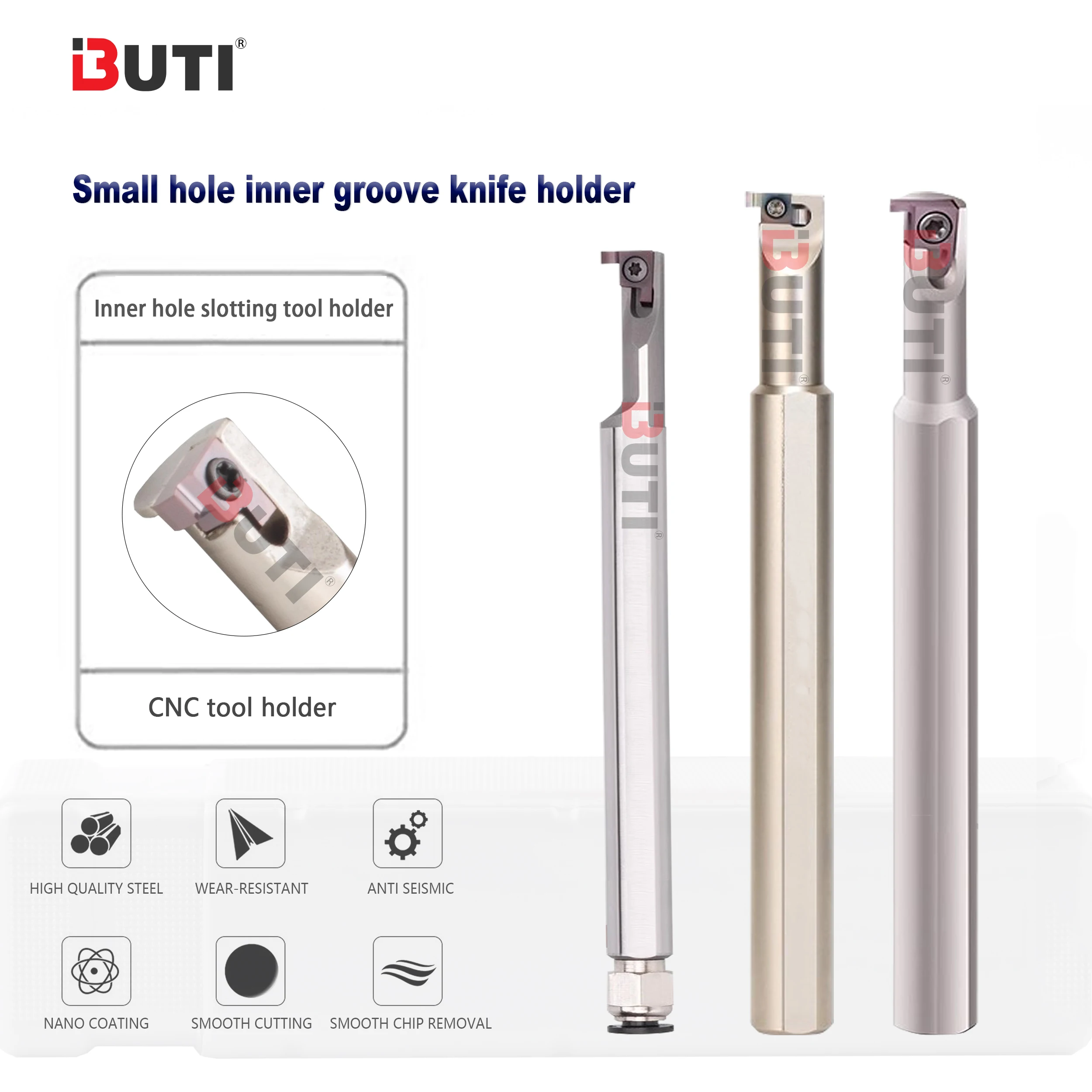 SIGER0808A SIGER1010B H06H SIGER09A แท่งมีดเซาะร่องในรูเล็กสำหรับเครื่องกลึง CNC แท่งมีดเซาะร่องในรู ซีรีส์ SIGER