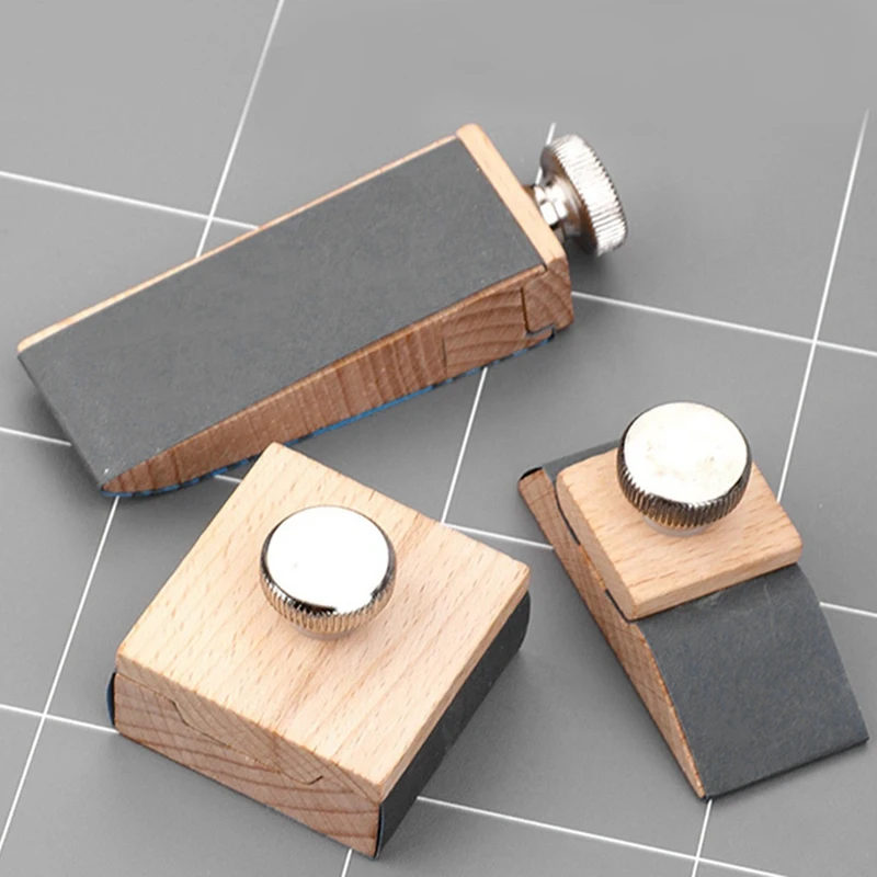 ABKD 6Pcs Manual Sandpaper Grinding Block Leather Edging Tool Polishing Paper Rack Sewing Accessories DIY Hand Tools