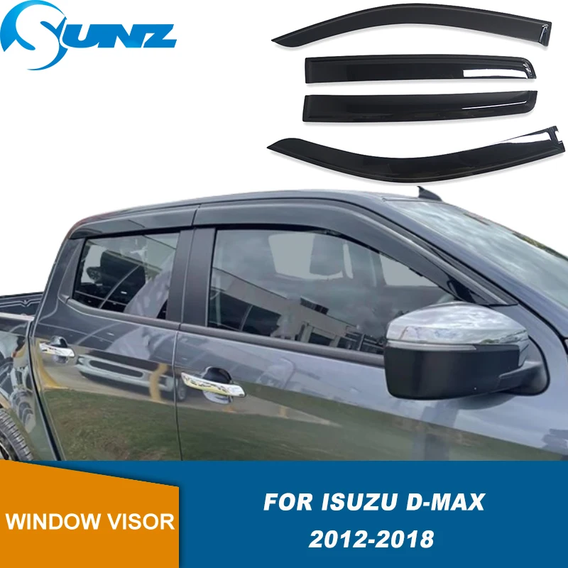 Window Deflector For Isuzu D-max Dmax 2012 2013 2014 2015 2016 2017 2018 2019 Injection Waterproof Window Visor Weather Shield