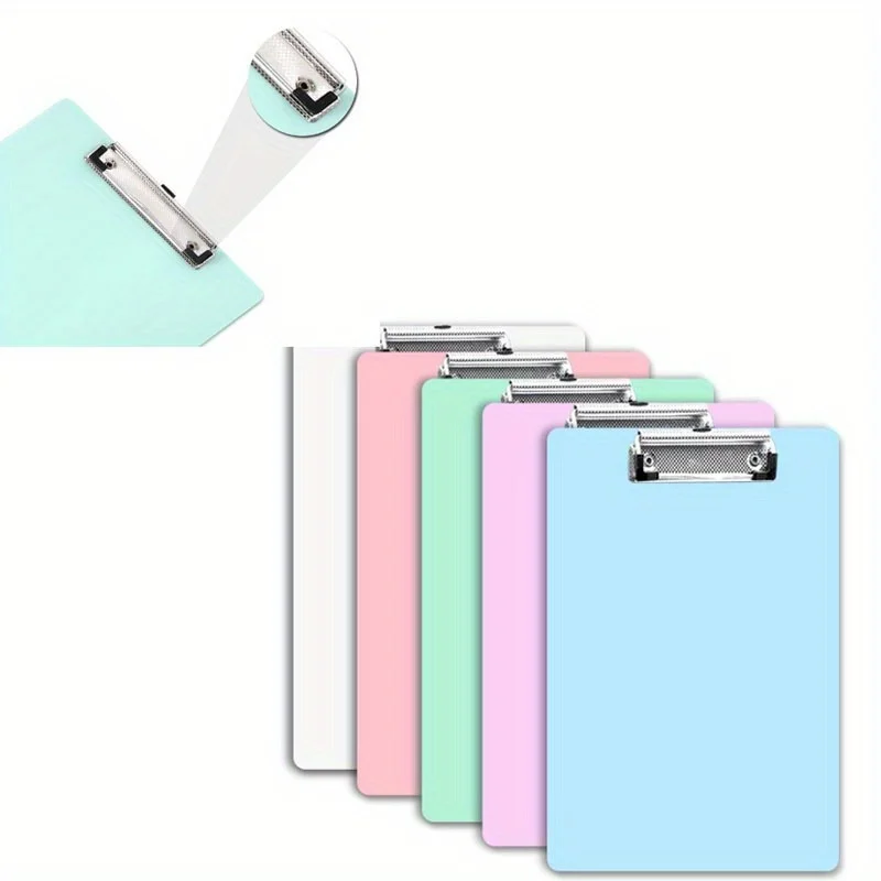 

A4/A5 Profile Clip Hardboard with Low Profile Clip Clip Board Student Splint Memo Clip Writing Pad Plastic Clipboard File Folder