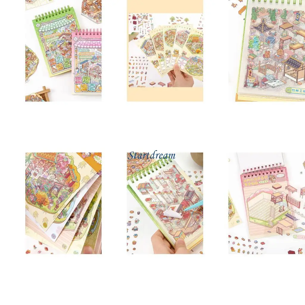 

Наклейка сцены Chinoiserie Theme Landscape Stickbook СИТКЕР СИТКЕР для ребенка K92C