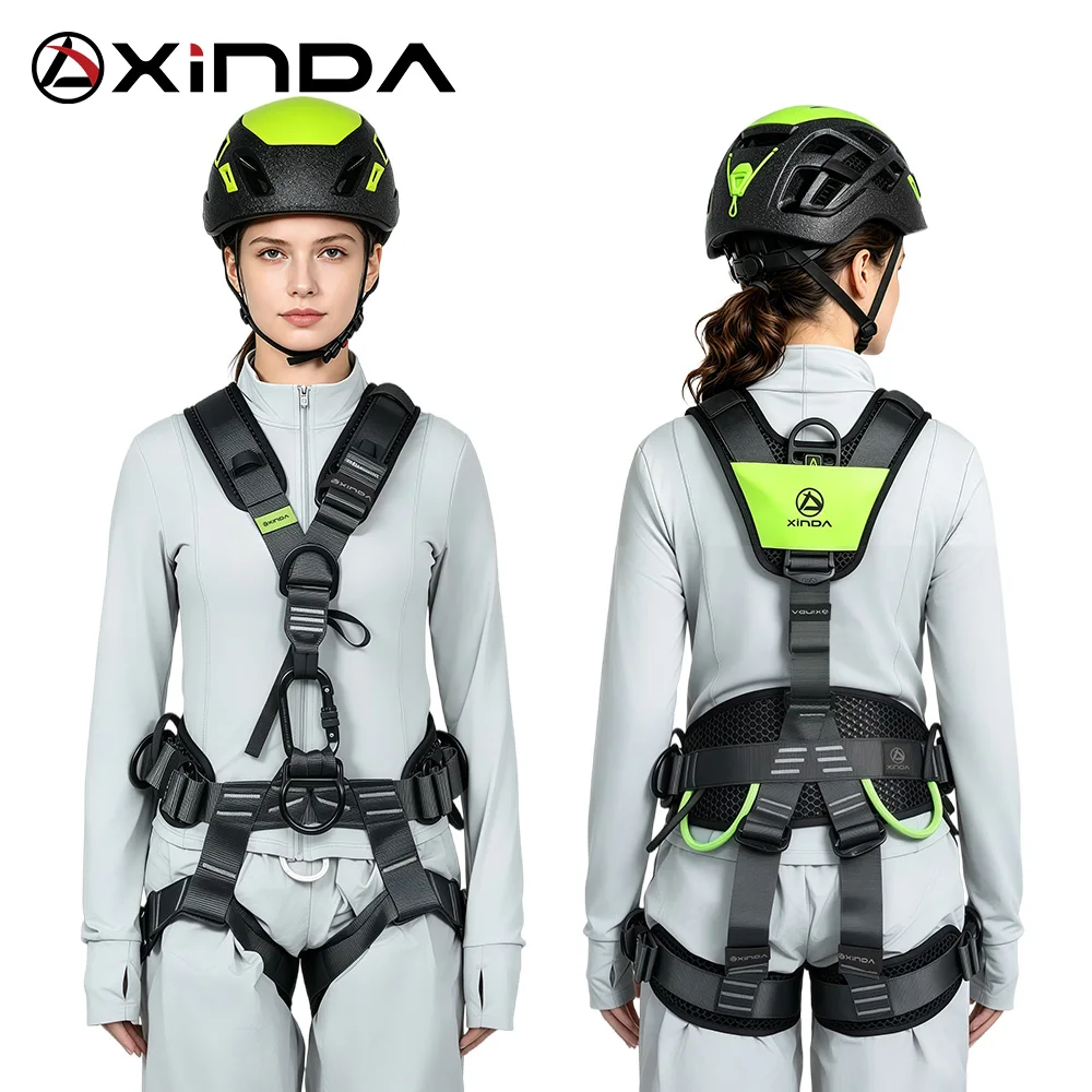 Xinda Full Body Five-point Harness Outdoor Honeycomb Breathable Safety Belt Aerial Work Rock Climbing Protection Equipment
