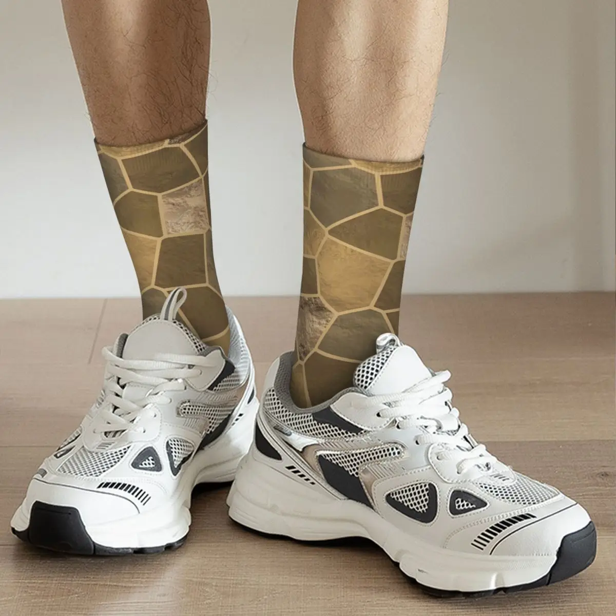 Mosaic Pattern - Golds Adult Socks Unisex socks,men Socks women Socks