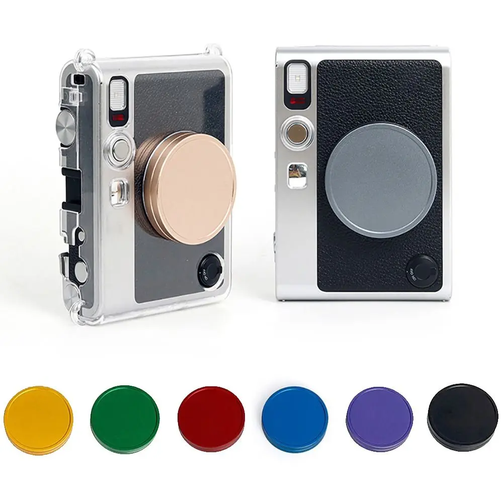 Aluminium Alloy Lens Cap Dustproof Waterproof Instant Camera Lens Cover Buffer Sponge for Fujifilm instax mini EVO