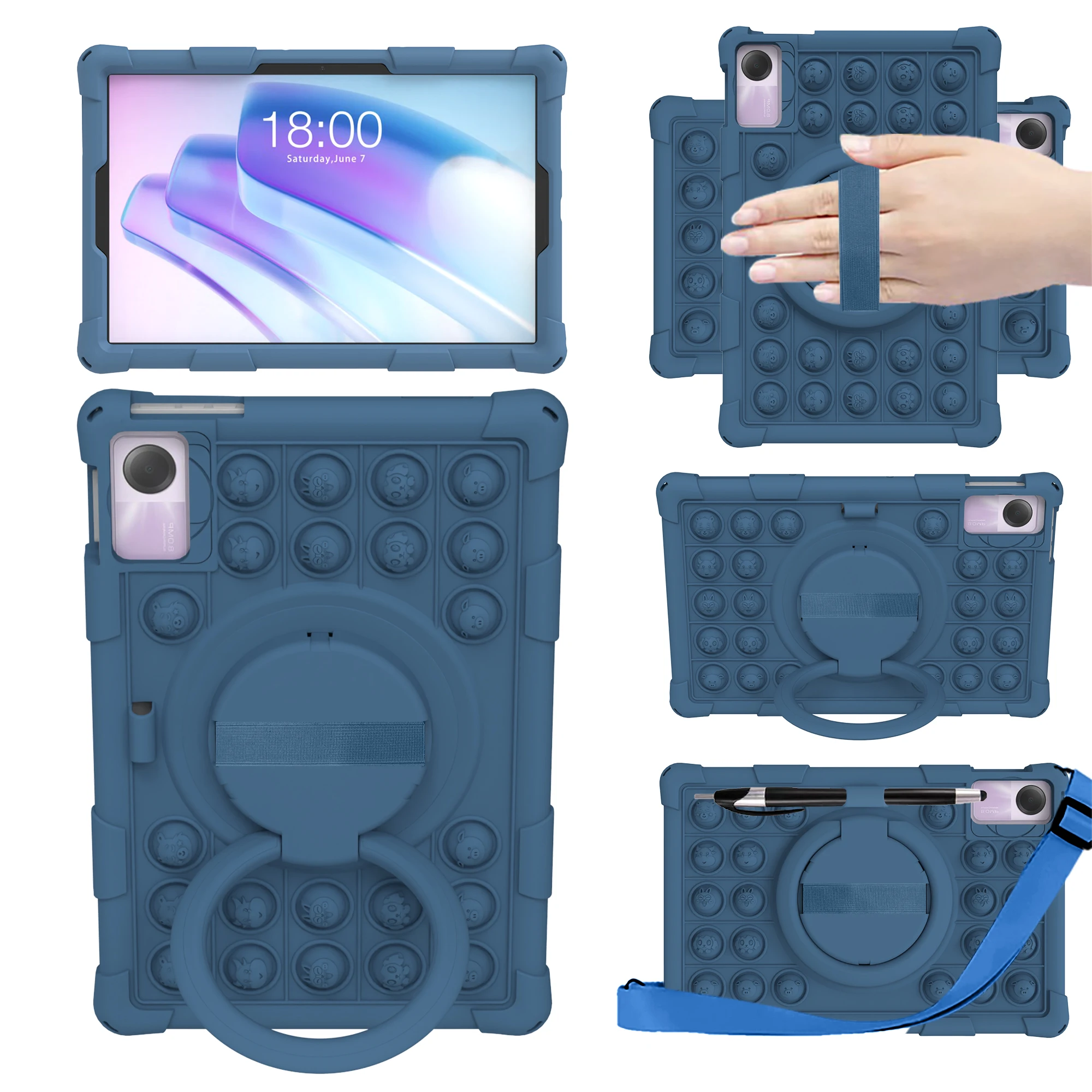 Para xiaomi redmi pad se 11 xiaomi pad 5 pro tablet caso xiaomi pad 6 pro redmi pad 10.6 suporte capa protetor de silicone macio