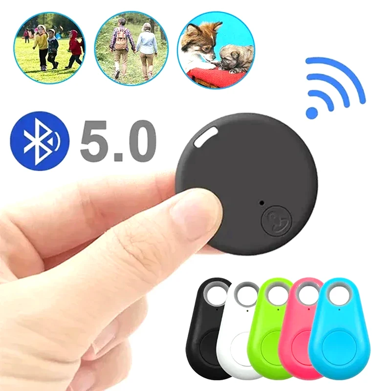 Mini GPS Mobile Bluetooth 5.0 Tracker Anti-Lost Device Round Anti-Lost Device Pet Kids Bag Wallet Tracking Smart Finder Locator