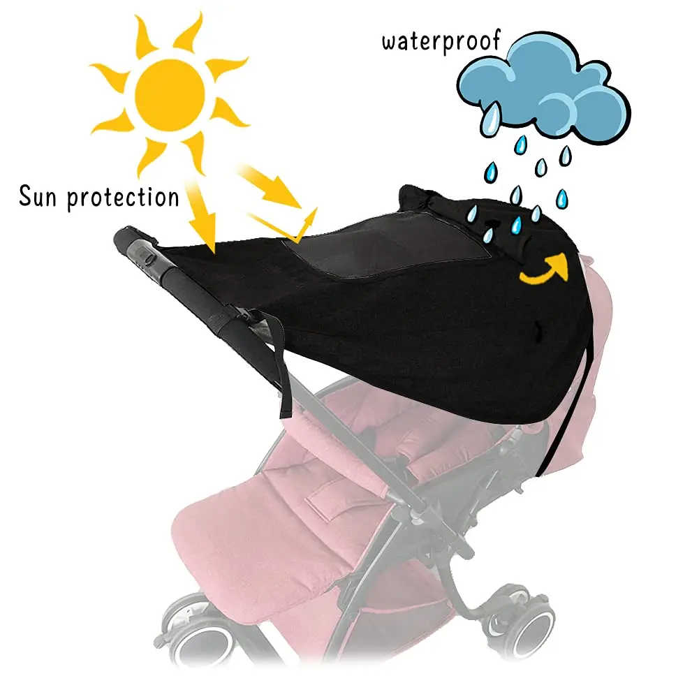 Couverture solaire pour poussette de bébé, auvent pare-soleil, auvent de Protection solaire, housse de capot pour poussette, housse de pluie résistante au soleil et aux UV