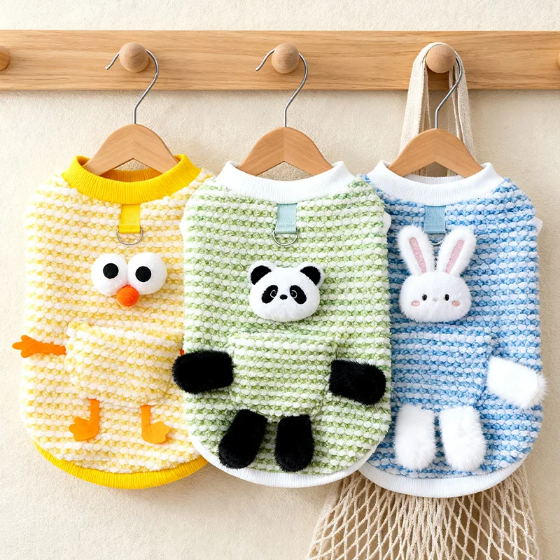 

Cute Pet Clothes for Autumn and Winter, Two-legged Fleece Pullover, Round-neck Hoodie, Cat and Dog Tops