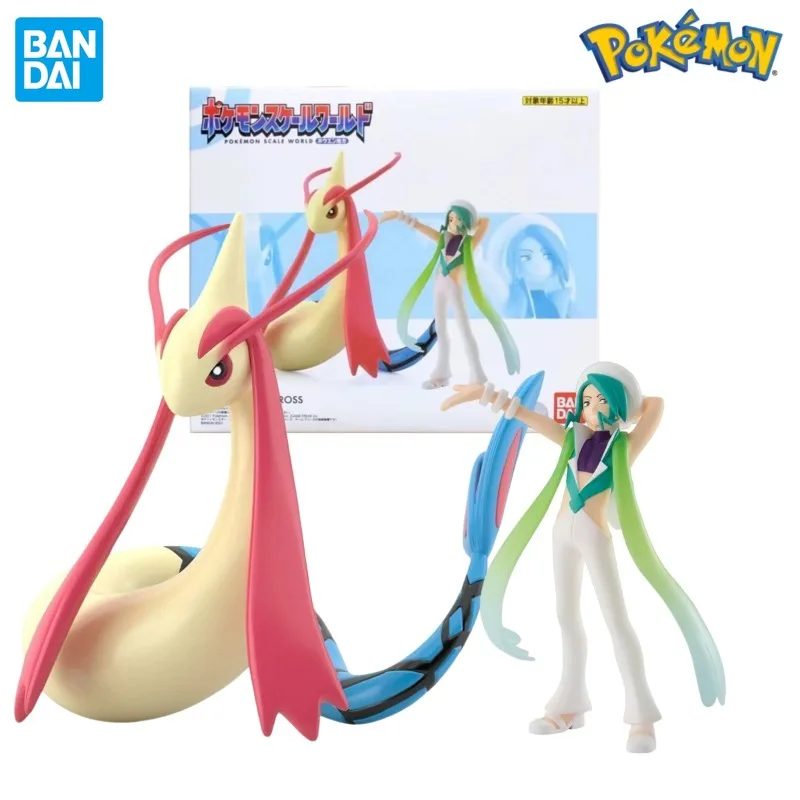 Original Bandai Pokemon Scale World Hoenn Region Wallace Milotic Anime Figures Toys Gifts Collectible Model Ornament