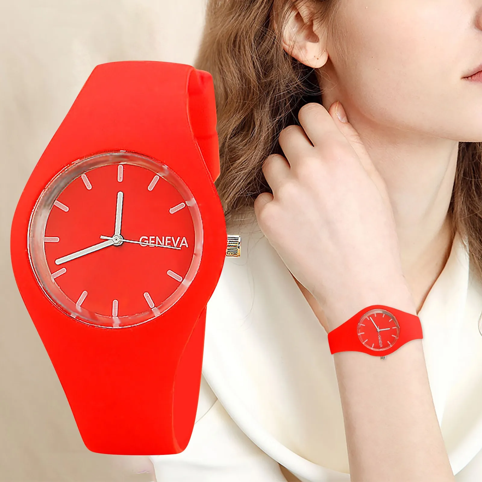 Relojes de moda para mujer, Reloj de silicona Simple, Reloj de pulsera analógico informal, regalo de pulsera, nuevo