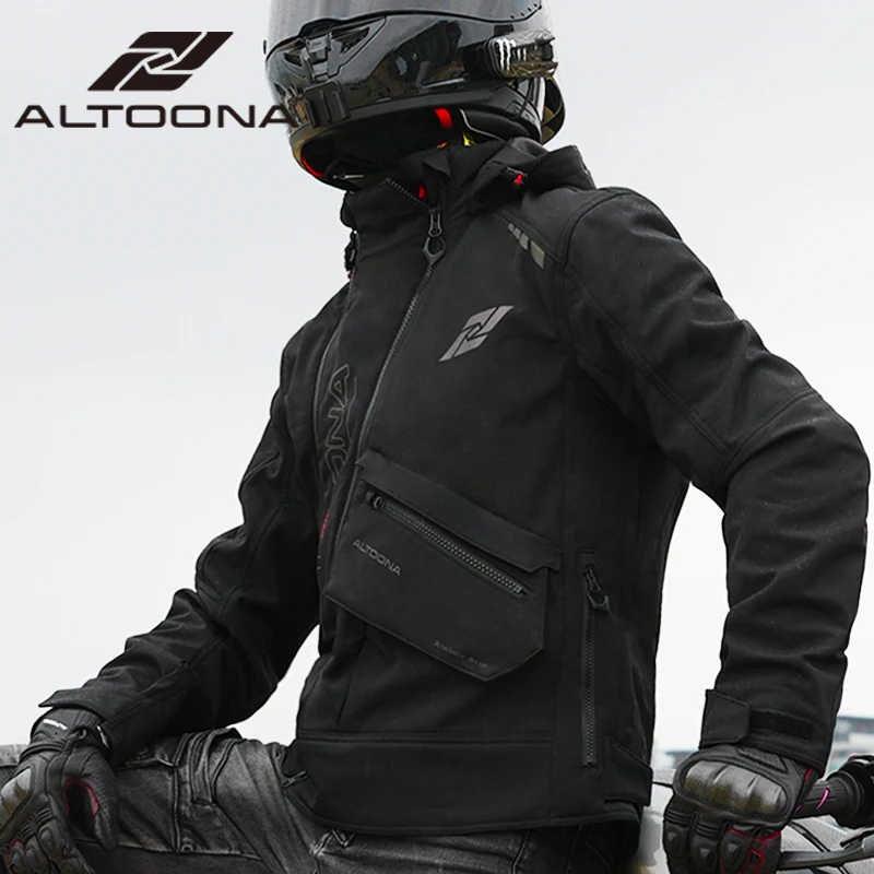 Motorcycle Jacket Autumn and Winter Motorcycle Cycling Clothes Warm Parsnip Waterproof  Wear Men's and Women's The Four Seasons