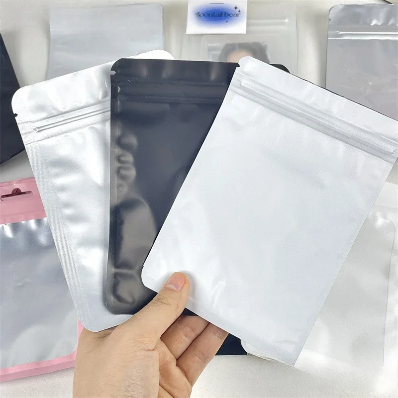 10PCS Card Photocard Storage Bag Color Matte Transparent Ziplock Bag Gift Packaging Bag Sticker Card Sleeve Packaging