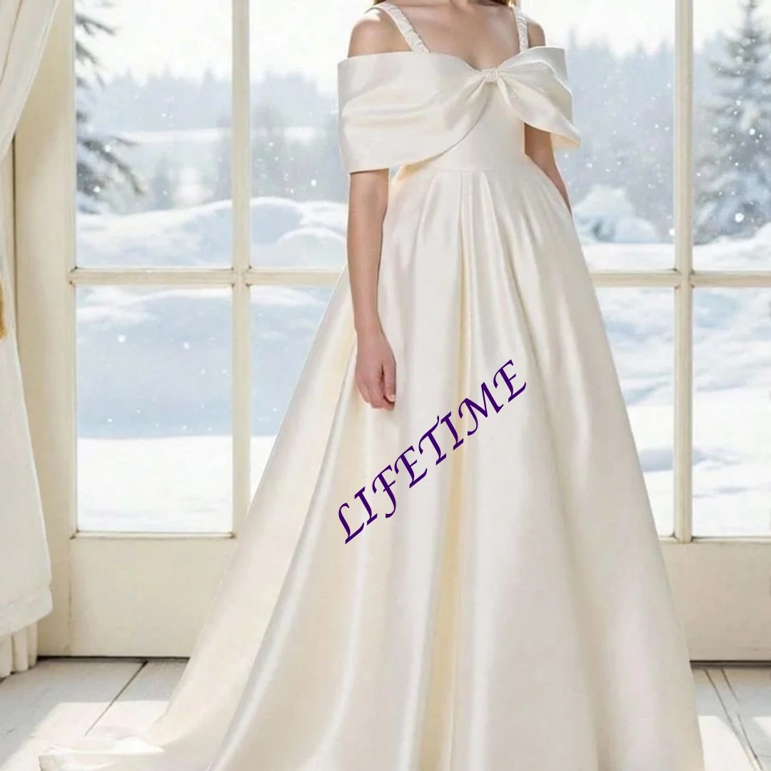 customizeda-line-princess-satin-pleated-flower-girl-dress-for-wedding-party-spaghetti-straps-long-holy-communion-dress-with-bow