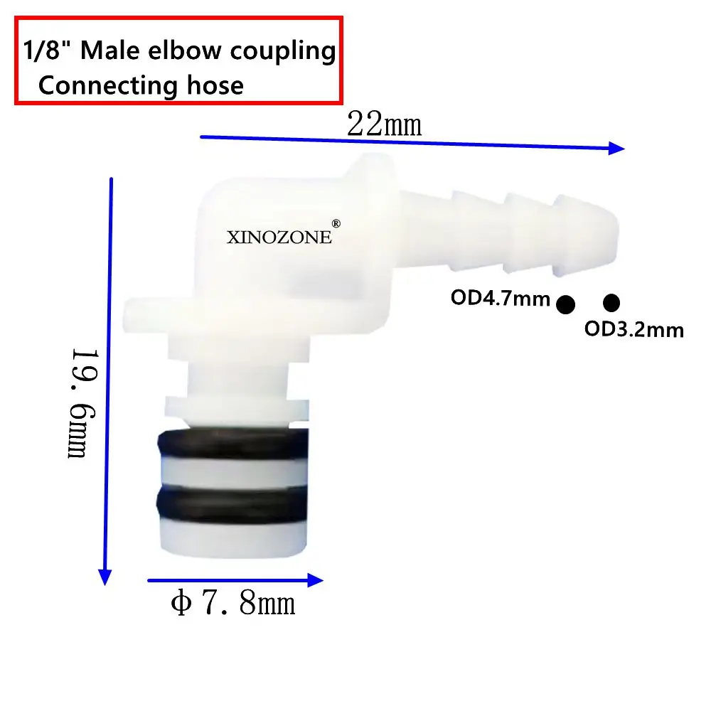 1/8" Male Elbow Coupling connecting hose quick connector SMH0108-E XINOZONE
