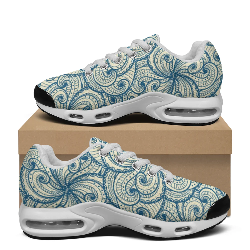 

Customizable Floral stripes casual air-cushioned shoes breathable mesh upper unisex athletic shoes