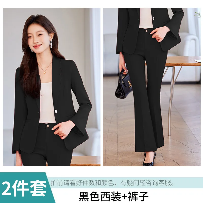 Red Blazer Jacket for Women Spring and Autumn Office Business Formal Wear Professional Workwear High-end Elegant Suit Set for Wo