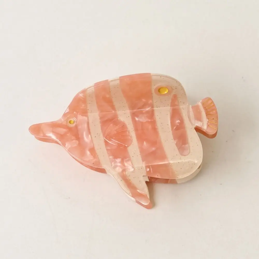 Sweet Hairpin Ocean Fish Hair Claw Colorful Acetic Acid Marine Animals Hair Clip Large Tropical Fish Fish Grab Clip Female