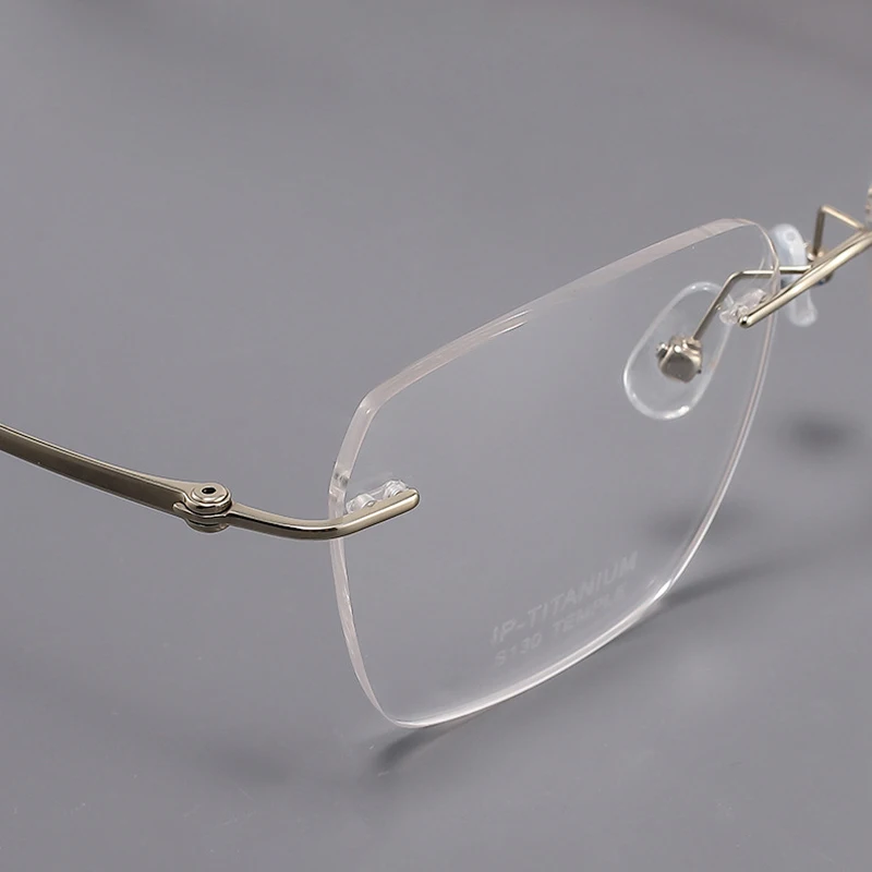 Rimless Ultralight Pure Titanium Glasses Frames Men Eyeglasses Fashion Frameless Women's Eyepieces Luxury Glasses Frame Eyewear