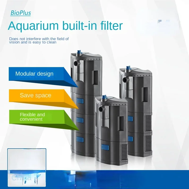 

Built-in fish tank, small filter, aquarium filtration cycle, silent and energy-saving