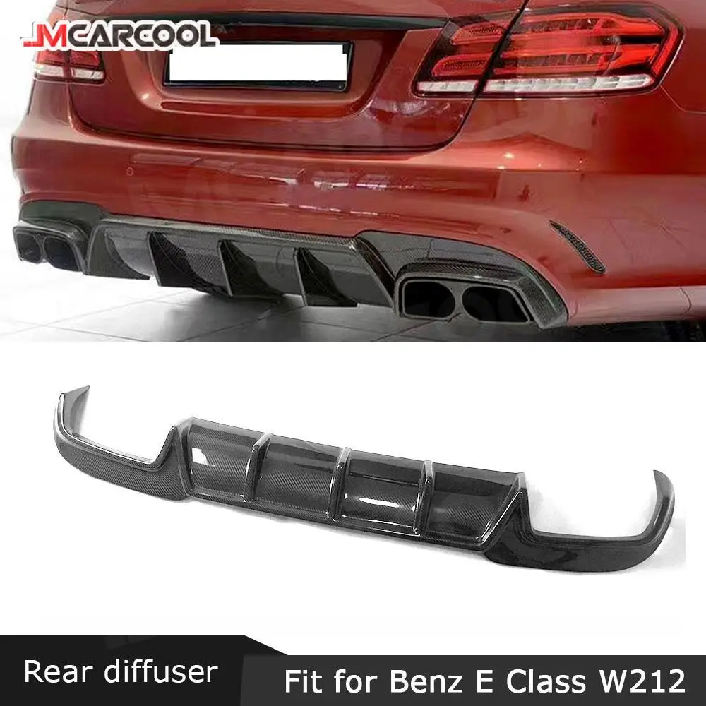 Carbon fiber Rear Bumper Diffuser For Benz E Class W212 E63 E260 E300 E400 E63S AMG 2014 2015 2016 Bumper Lip Guard Accessories