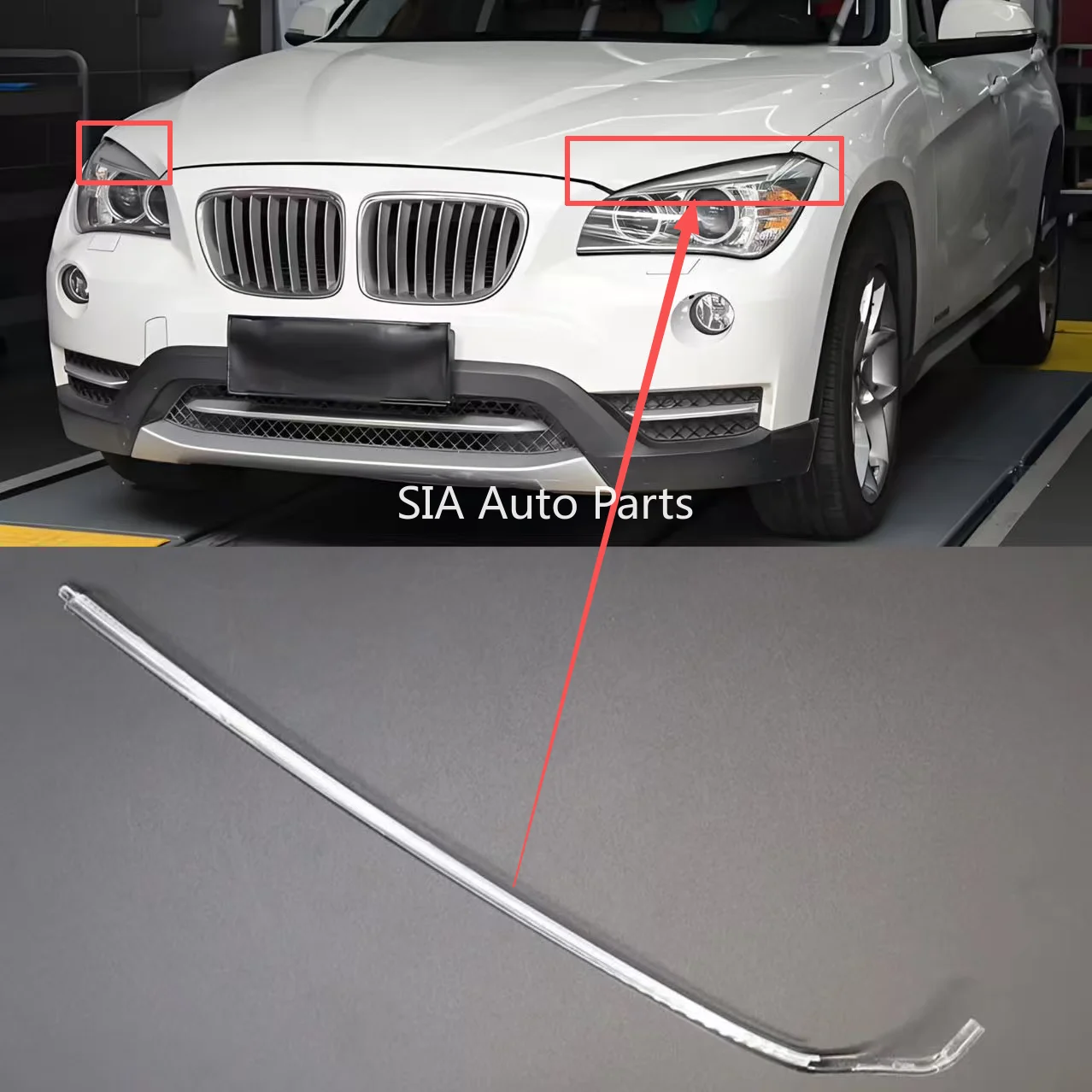 

For BMW X1 E84 Lamp eyebrows 2013-2015 Car headlight DRL Light Guide Tube Headlight Daytime Running Light Guide Angel Eye