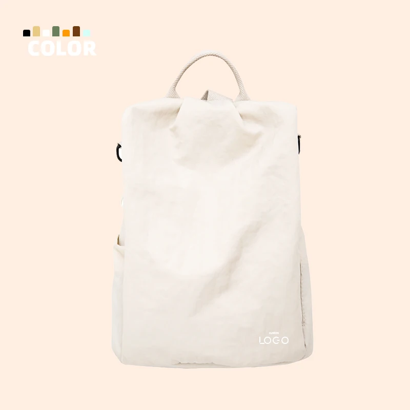 

High-end custom logo backpack ladies college student school bag all-match lightweight backpack personalized diy