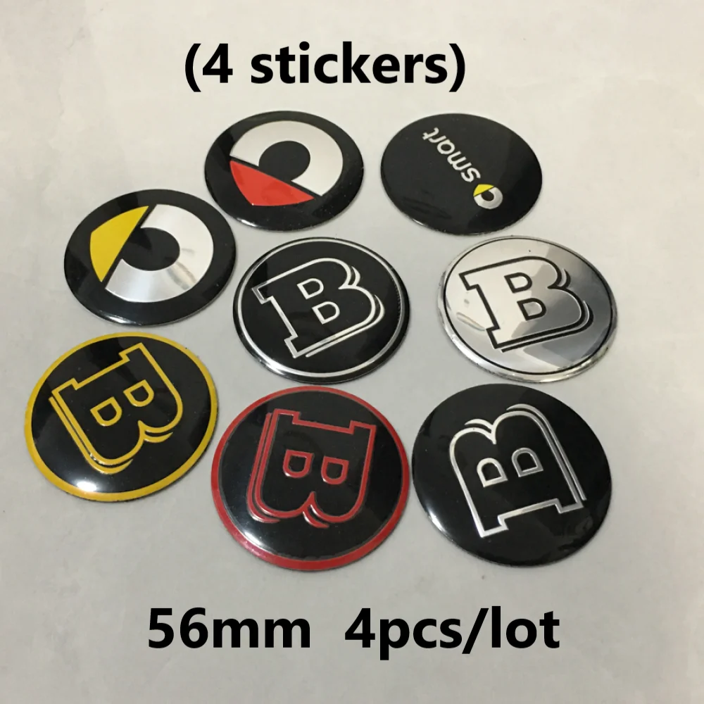 

56mm Modified Wheel Hubcap Emblem Badge Sticker for BRABUS Smart #1 #3 G GL W464 G63 G65 G500 G350 W210 W211 W220 W213 W204 W205