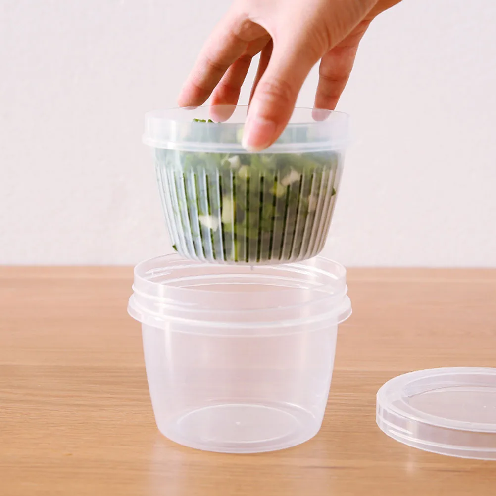 

10pcs Food Storage Containers Fresh Sealed Boxes for Vegetable Fruit Snack Ingredients Kitchen Drainage Compact Size Long Use