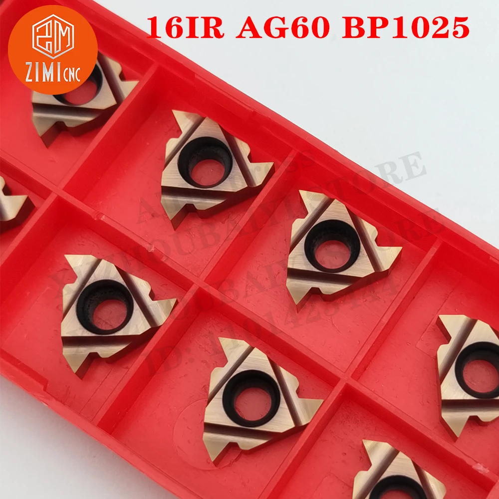 16IR AG60 BP1025 AG60 أدوات الخراطة الخيطية إدراج CNC تحول إدراج خيط تقطيع ميكانيكي أدوات مخرطة معدنية إدراج كربيد