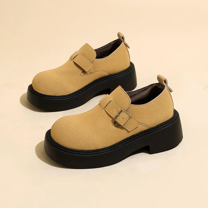 

Plus-size Women's Trifle Platform Sole Women's Outwear Niche Versatile Loafer Single Shoes