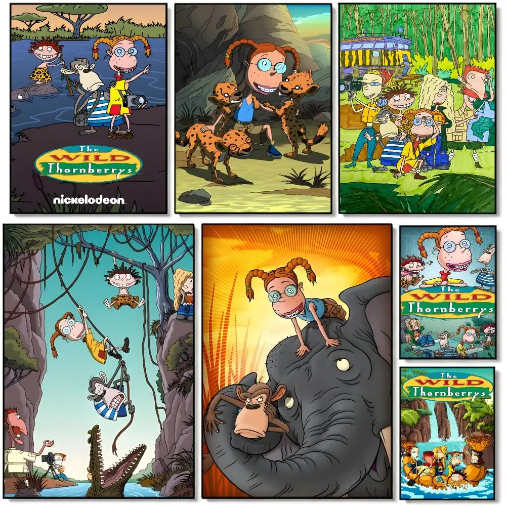 Anime The Wild Thornberrys Poster High Quality Print Waterproof Wall Art Sticker For Bar Living Room Decor Gift