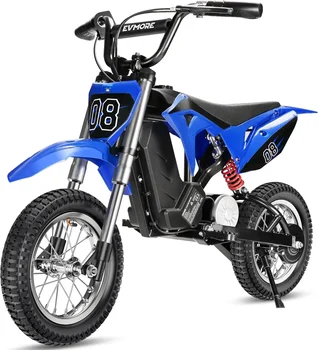 Image 36V 350W Kids Electric Dirt Bike - Fast Speed Electric Motorcycle Up to 16 MPH & 10 Miles Long-Range, 3-Speed Modes, Twist Grip