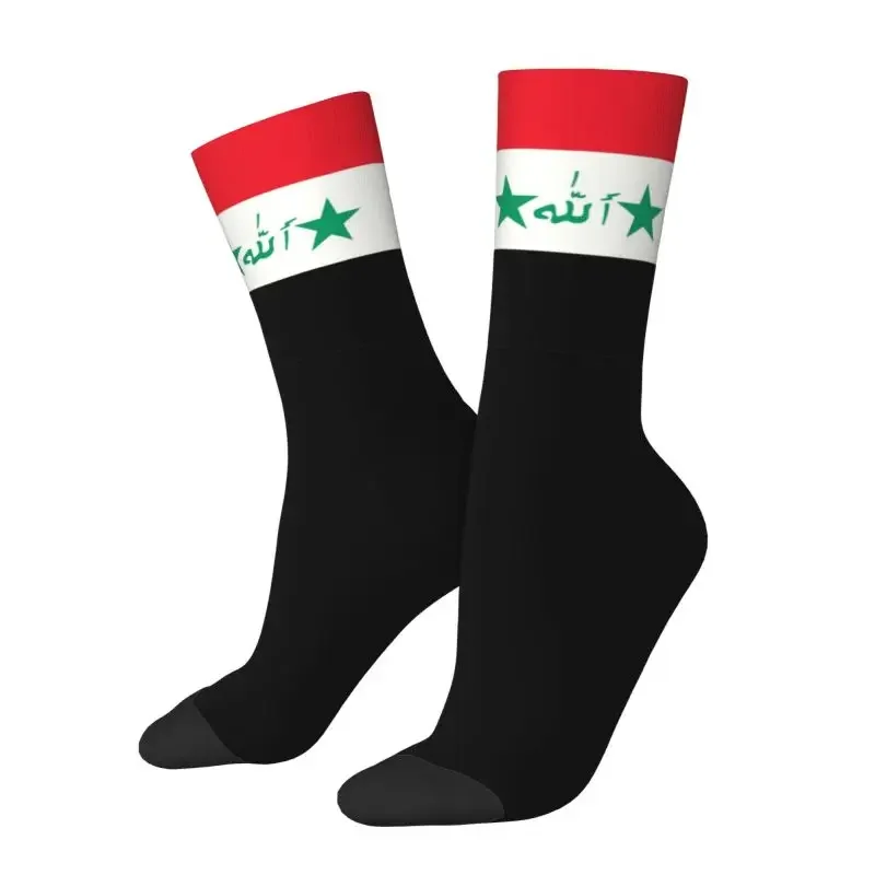 

Flag Of Iraq Men Women Crew Socks Unisex Fun Spring Summer Autumn Winter Dress Socks