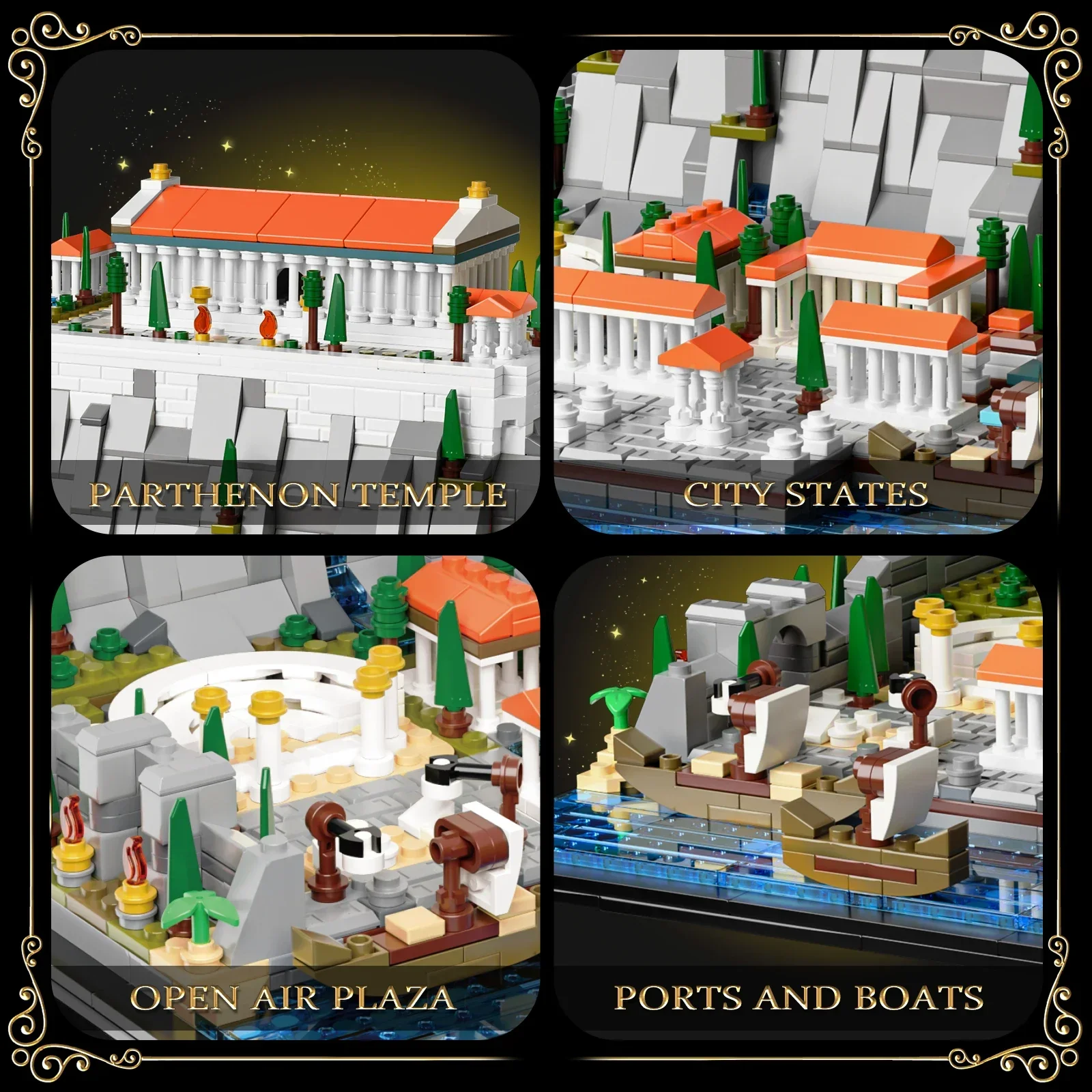 

Acropolis of Athens Building Blocks Model Ancient Greek Architecture Bricks Kit Home Decor Collection Gift for History Fans